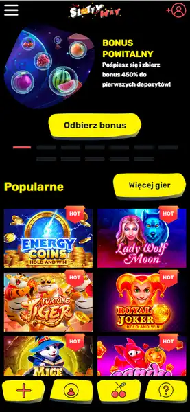 Widok Aplikacji Mobilnej Kasyna SlottyWay