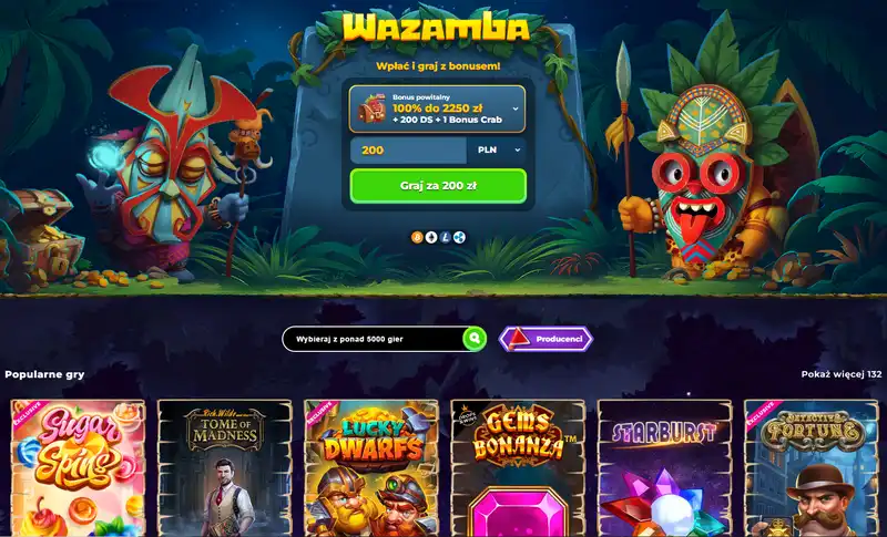 Mainpage Online Kasyno Wazamba