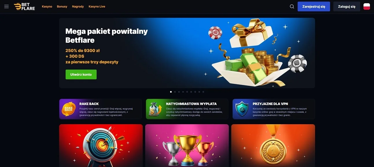 Betflare Casino Strona główna